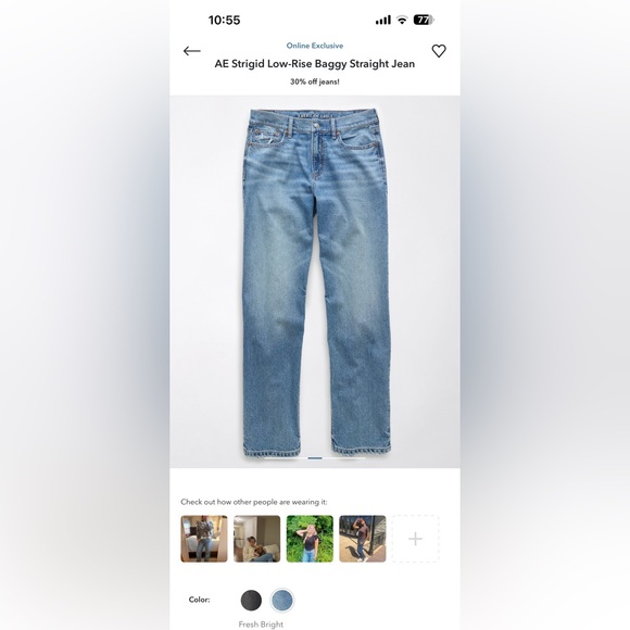 American Eagle Outfitters Denim - American Eagle Outfitters Light Blue Straight Leg Jeans